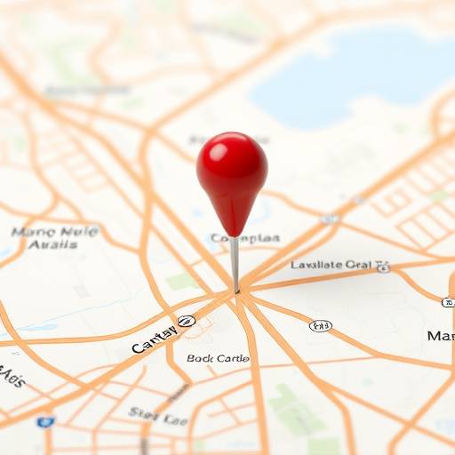 Marqueur de localisation sur une carte indiquant l'adresse de l'acad√©mie